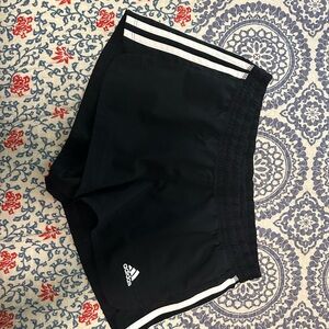 Adidas Black Athletic Shorts with Signature Stripes